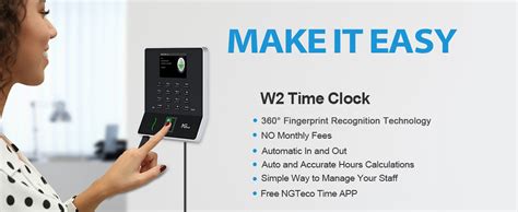 Amazon Ngteco Time Clock Upgraded Fingerprint Time Clocks For