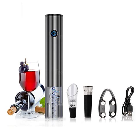 Automatic Electric Bottle Opener Set Rechargeable One Touch Electric