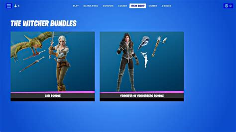 NEW Fortnite The Witcher Bundles Ciri Yennefer Of Vengerberg