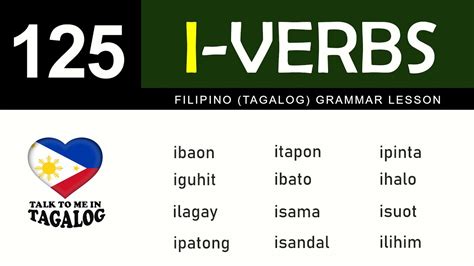 Filipino Verbs Filipino Verb Tagalog