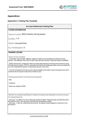 Appendix A Whs Hazard Identification And Risk Assessment Template