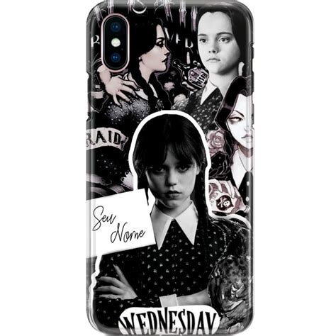 Capa Silicone NetCase Chapada Nome Coleção Wandinha Jenna Ortega