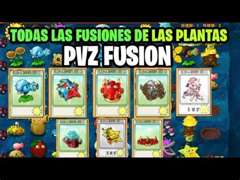 Todas Las Fusiones De Las Plantas De Pvz Fusion Pt Youtube