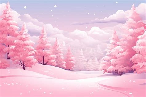 Premium Ai Image A Snowy Landscape With A Snowy Landscape And A Snow