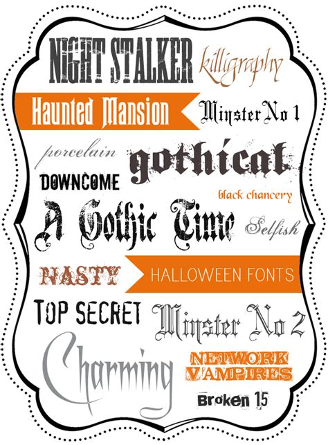 Free Halloween Fonts Printable Vergroup