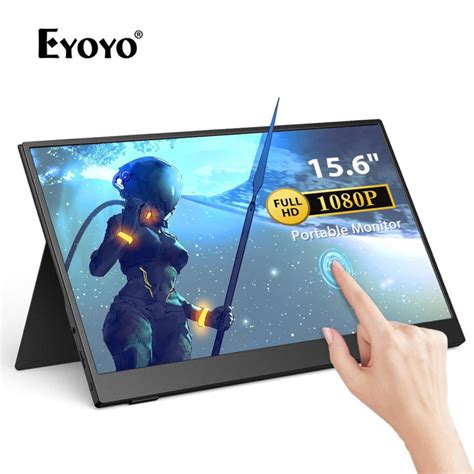 Eyoyo Portable Monitor 15.6 inch FHD 1080P Touchscreen Monitor USB-C ...