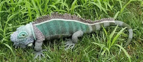 Guanzilla The Iguana Crochet Statue Pattern Only Etsy