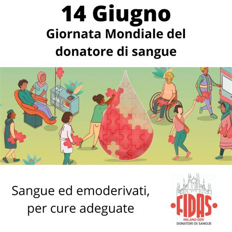 Giornata Mondiale Del Donatore Di Sangue Fidas Milano ODV