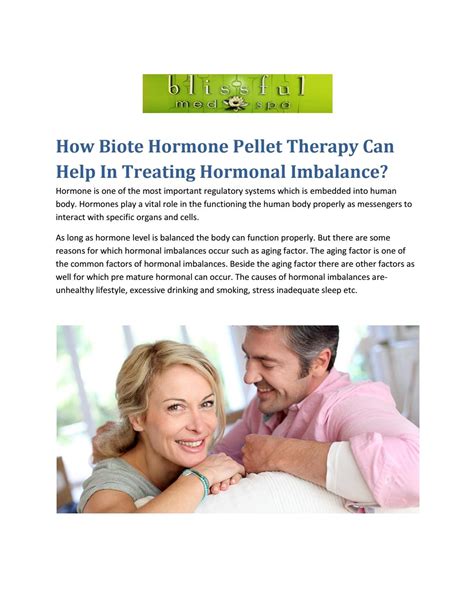 How Biote Hormone Pellet Therapy Can Help In Treating Hormonal Imbalance? by blissful medspa - Issuu