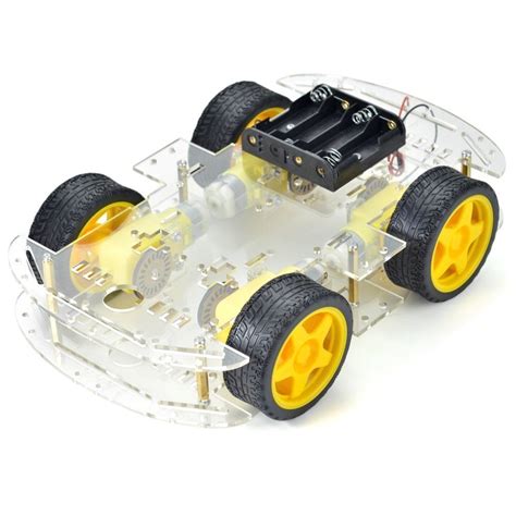 Robocraze DIY 4 Wheel Drive Robot Smart Car Chassis Kits With Speed