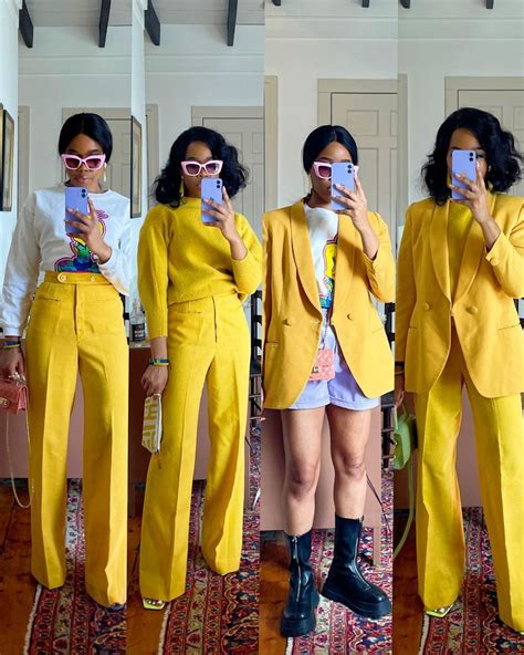 Two Piece Yellow Suit Yellow Blazer Outfit Suits For Women Yellow Suit