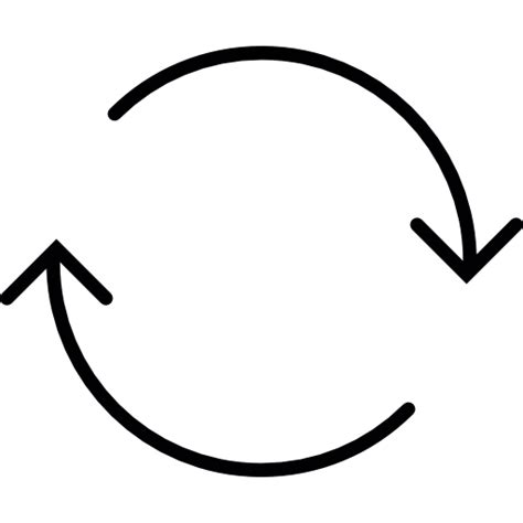 Two Thin Arrows Forming A Circle Free Arrows Icons