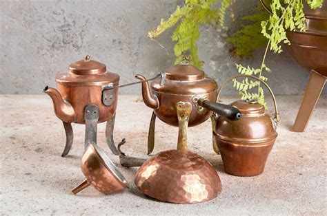 Premium Photo | Vintage copper kitchen utensils