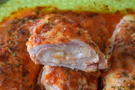 Delicioso Pollo Relleno Al Horno Receta Argentina Con Jamón Y Queso