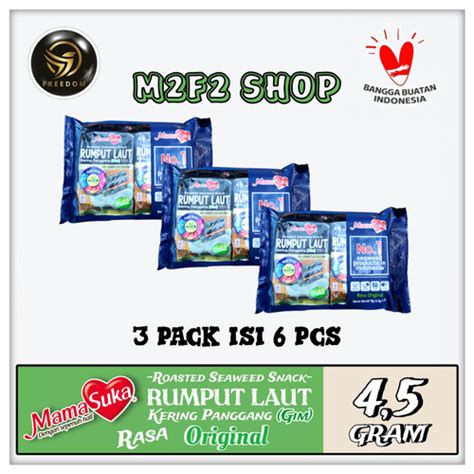 Jual Mamasuka Snack Rumput Laut Panggang Rasa Original Gr Pack