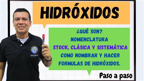 Hidroxidos Como Nombrar Obtencion Formulacion Y Nomenclatura De