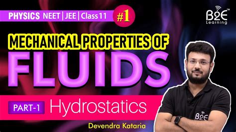 Mechanical Properties Of Fluid Part Hydrostatics Class Th