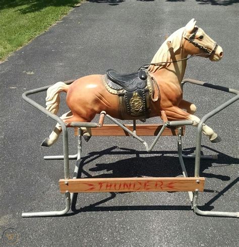 vintage spring rocking horse toy "Thunder" | #1731250866