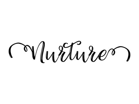 Nurture Lettering Typography Graphic By Islanowarul · Creative Fabrica