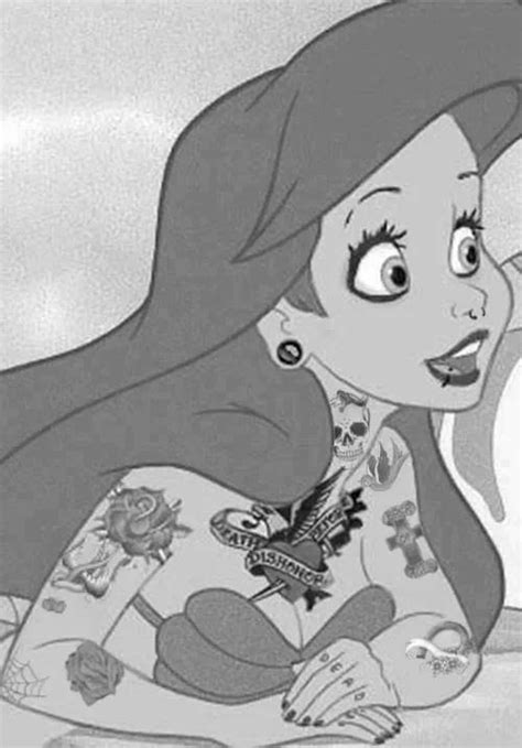 The Little Mermaid Ariel Emoscene Heavy Makeup Tattoos