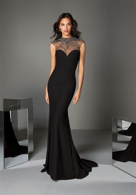 Pronovias Atos Style Embellished Black Crepe Gown Hk Designer