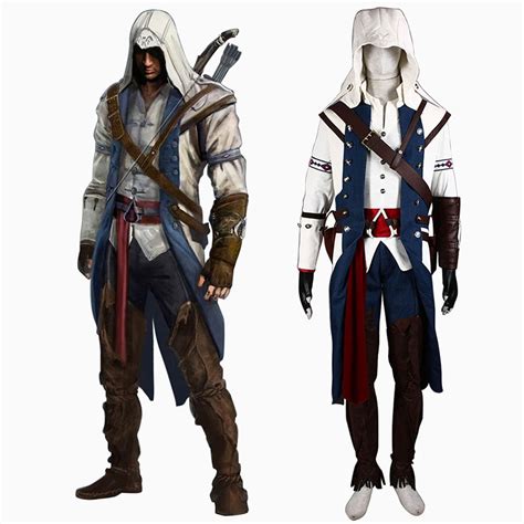 Assassins Creed Iii Kenway Assassin 8th Connor Cosplay White Costumes