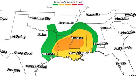 Southern storms: 20 million in the South are at risk of severe storms ...