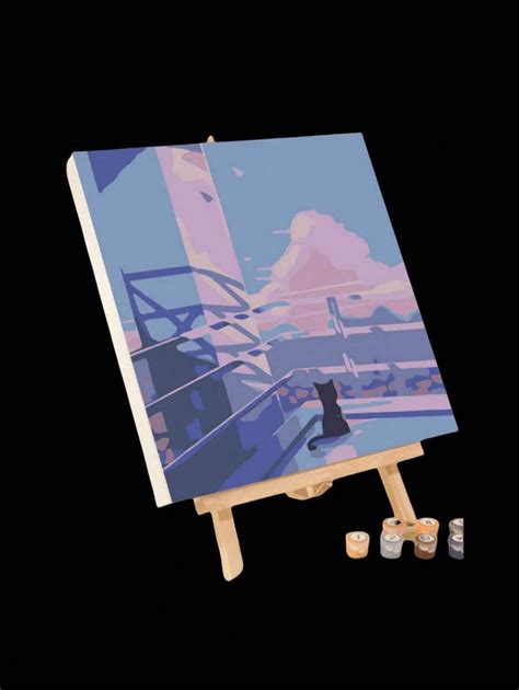 1 pièce DIY Numérique Peinture À L Huile Kit Paysage Thème Avec