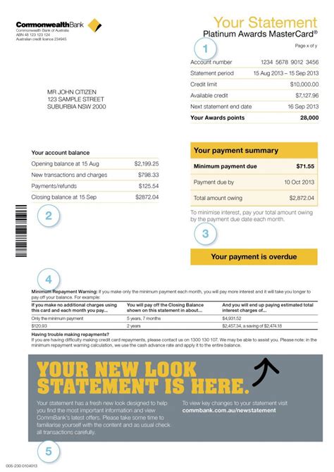 Bank Account Statement Example Your Guide To Statements Commonwealth Inside Credit Card ...