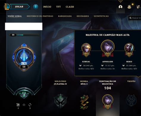 Conta Platina Iv League Of Legends Contas Ggmax