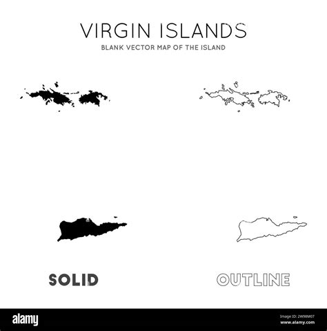 Virgin Islands Map Blank Vector Map Of The Island Borders Of Virgin