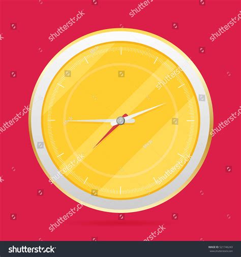 Vector Picture Round Analog Clock Face Stock Vector (Royalty Free ...