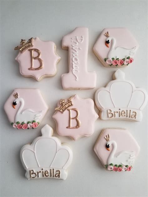 Swan Sugar Cookies Swan Princess Sugar Cookies Swan First Etsy