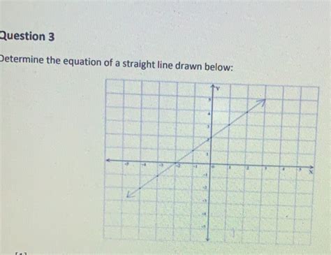 Solved Question 3 Determine The Equation Of A Straight Line Drawn