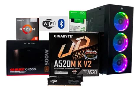 Pc Gamer Ryzen 5600g 16gb Ram 500 Ssd Graficos Radeon 7 Wifi Cuotas