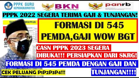 KABAR GEMBIRA PPPK GURU 2023 FORMASI PADA 545 PEMDA TOTAL GAJI