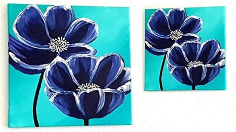 Blumen Malen Acryl In Echtzeit F R Anf Nger Flowers Acrylic Painting