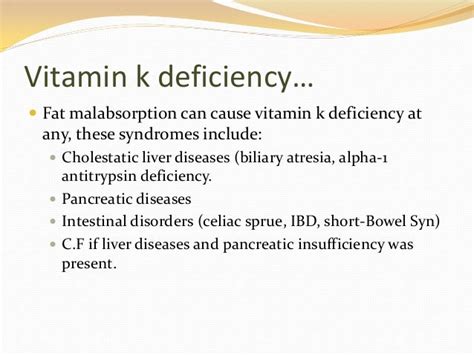 Vitamin k deficiency