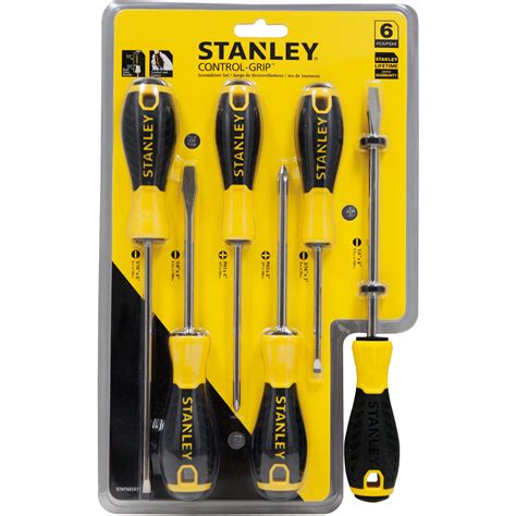 Stanley Stht66597 6pc Control Grip Screwdriver Set