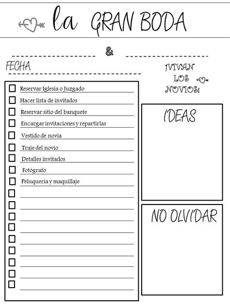 Agenda A Para Planificar Una Boda Gratis En Pdf Artofit