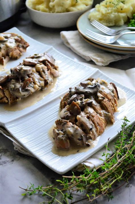 Instant Pot Turkey Tenderloin With Mushroom Gravy Katie S Cucina