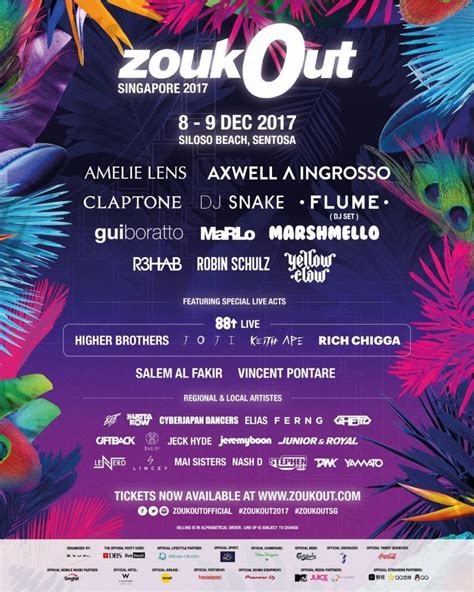 Zoukout Singapore 2017 Completes Lineup With 88rising Amelie Lens