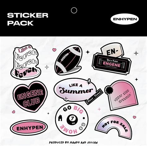 Enhypen Fever Ver Sticker Pack Print Stickers Pop Stickers Poster