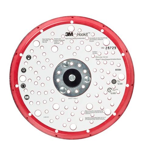 3m™ Hookit™ Low Profile Abrasive Disc Back Up Pad Red 6 X 38 X 58