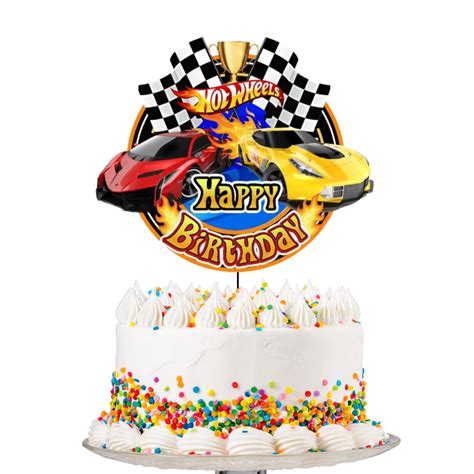 Topper Decorativo Para Torta De Cumplea Os Hotwheels Tu Fiesta A Un Click