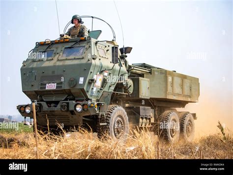 A M142 High Mobility Artillery Rocket System Himars With Sierra