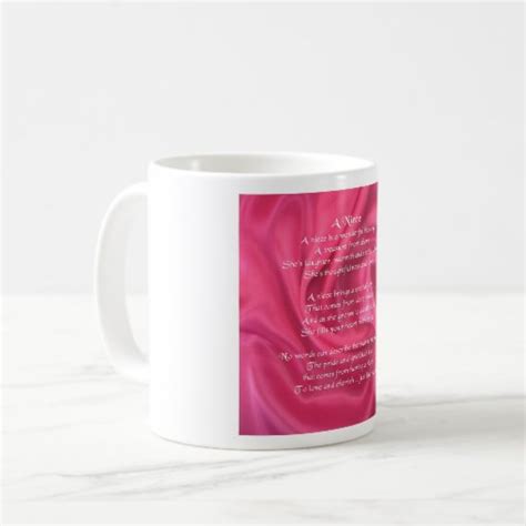 Pink Niece Poem Coffee Mug Zazzle