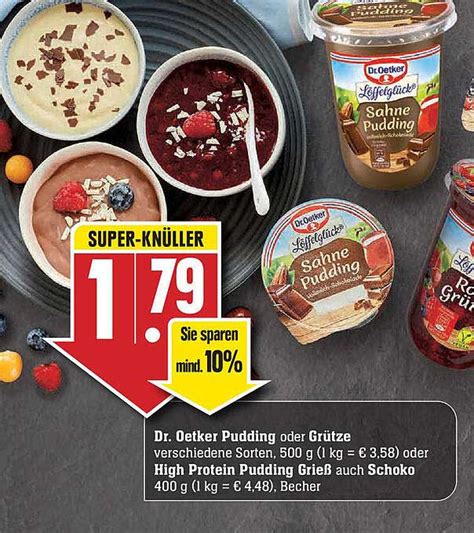 Dr Oetker Pudding Oder Grütze Oder High Protein Pudding Grieß Auch