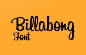 Billabong Font Free Download - Font Sonic