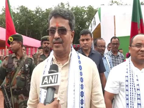 Tripura Cm Manik Saha Takes Part In State Level Plantation Drive